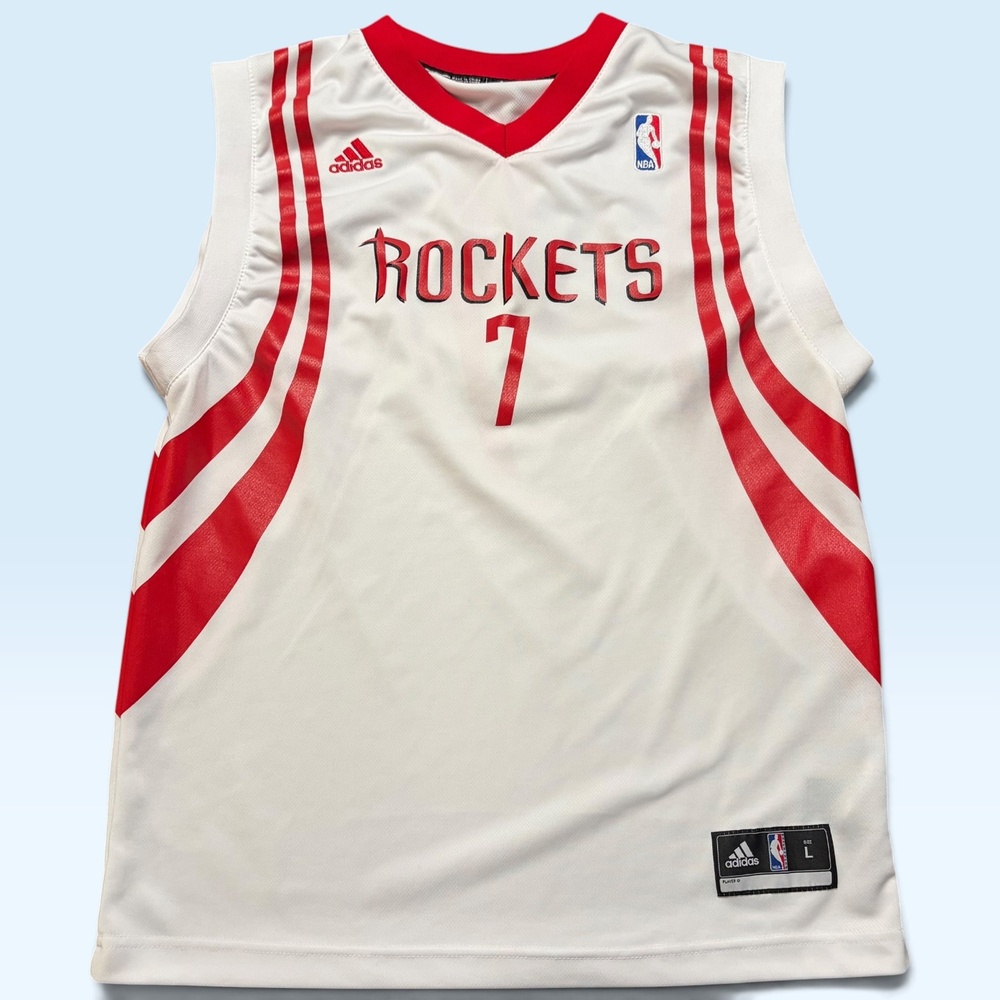 Houston Rockets Jersey Youth Large White NBA Basketball Jeremy Lin 7 Adidas